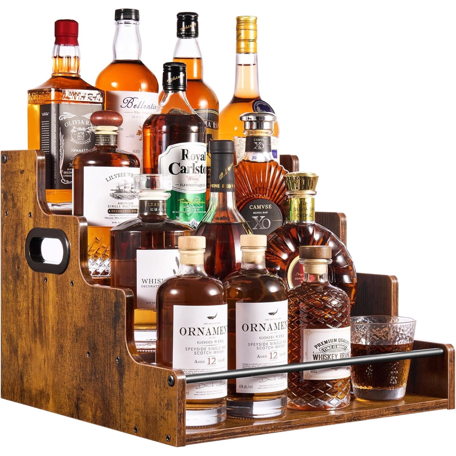 Liquor Bottle Display Shelf, C - Home Bar Shelf avaliação e preço
