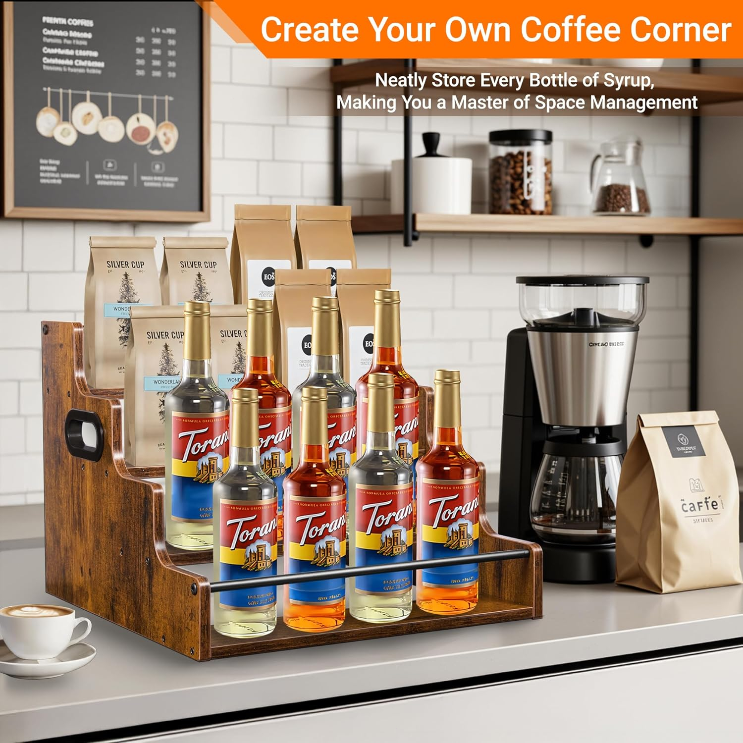 Liquor Bottle Display Shelf, C - Home Bar Shelf avaliação e preço