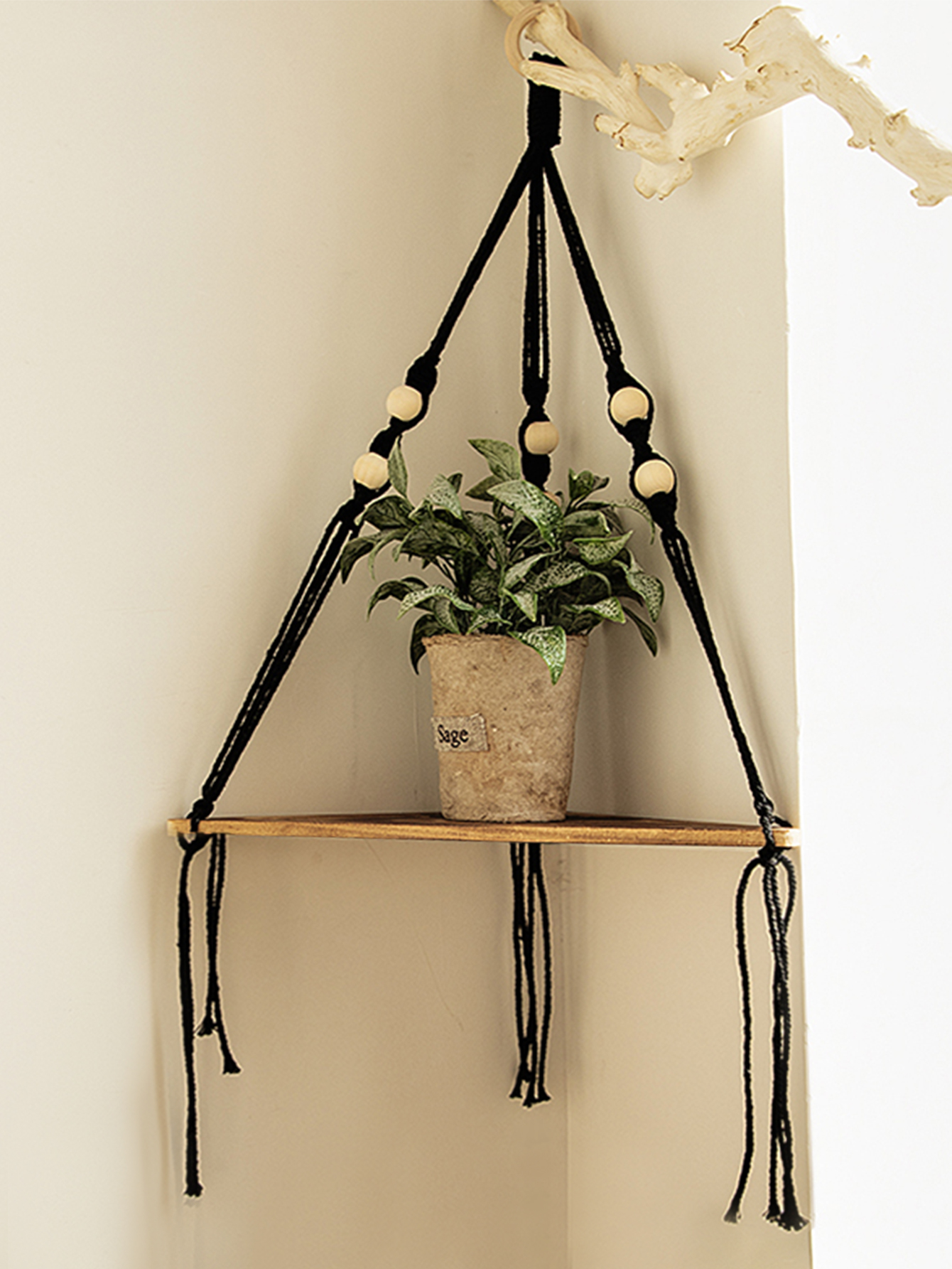 Wooden Corner Shelf Wall Decor - Home Bar Shelf avaliação e preço