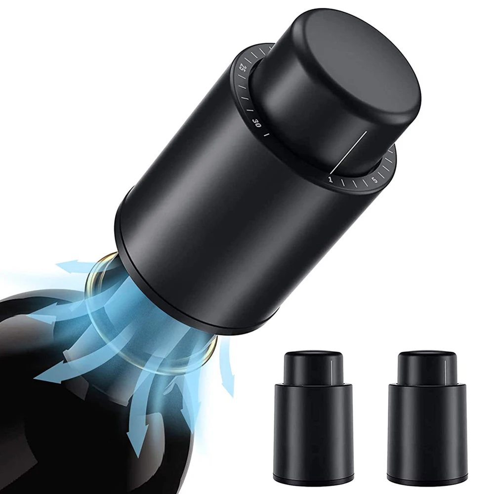Vacuum Wine Bottle Cap Stopper - Wine Preservation Pump avaliação e preço
