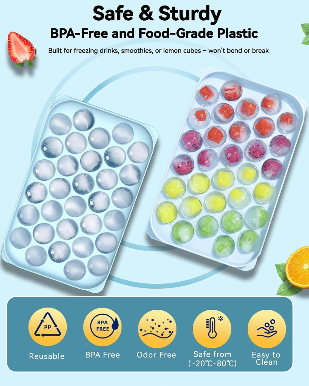 Mini Ice Ball Trays with Lid & - Ice Mold Sphere avaliação e preço