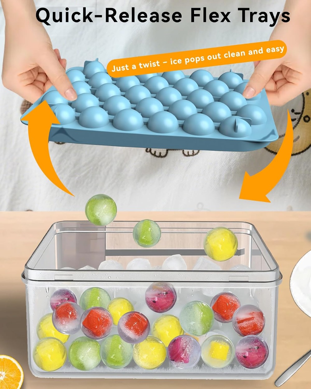 Mini Ice Ball Trays with Lid & - Ice Mold Sphere avaliação e preço