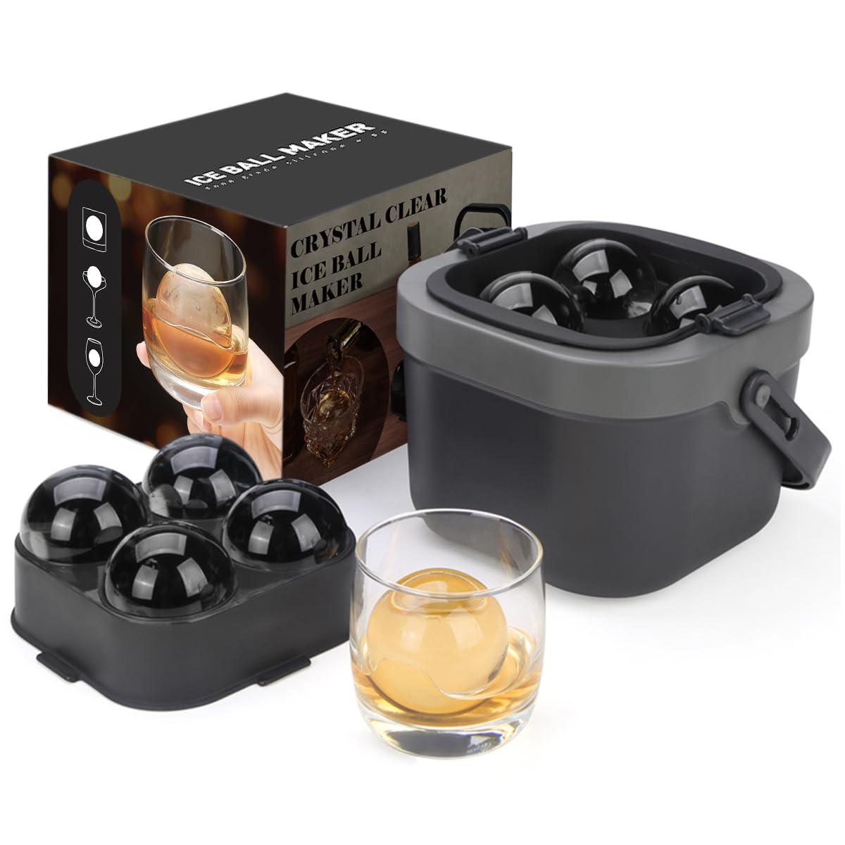 Crystal Clear Ice Ball Maker,  - Ice Mold Sphere avaliação e preço