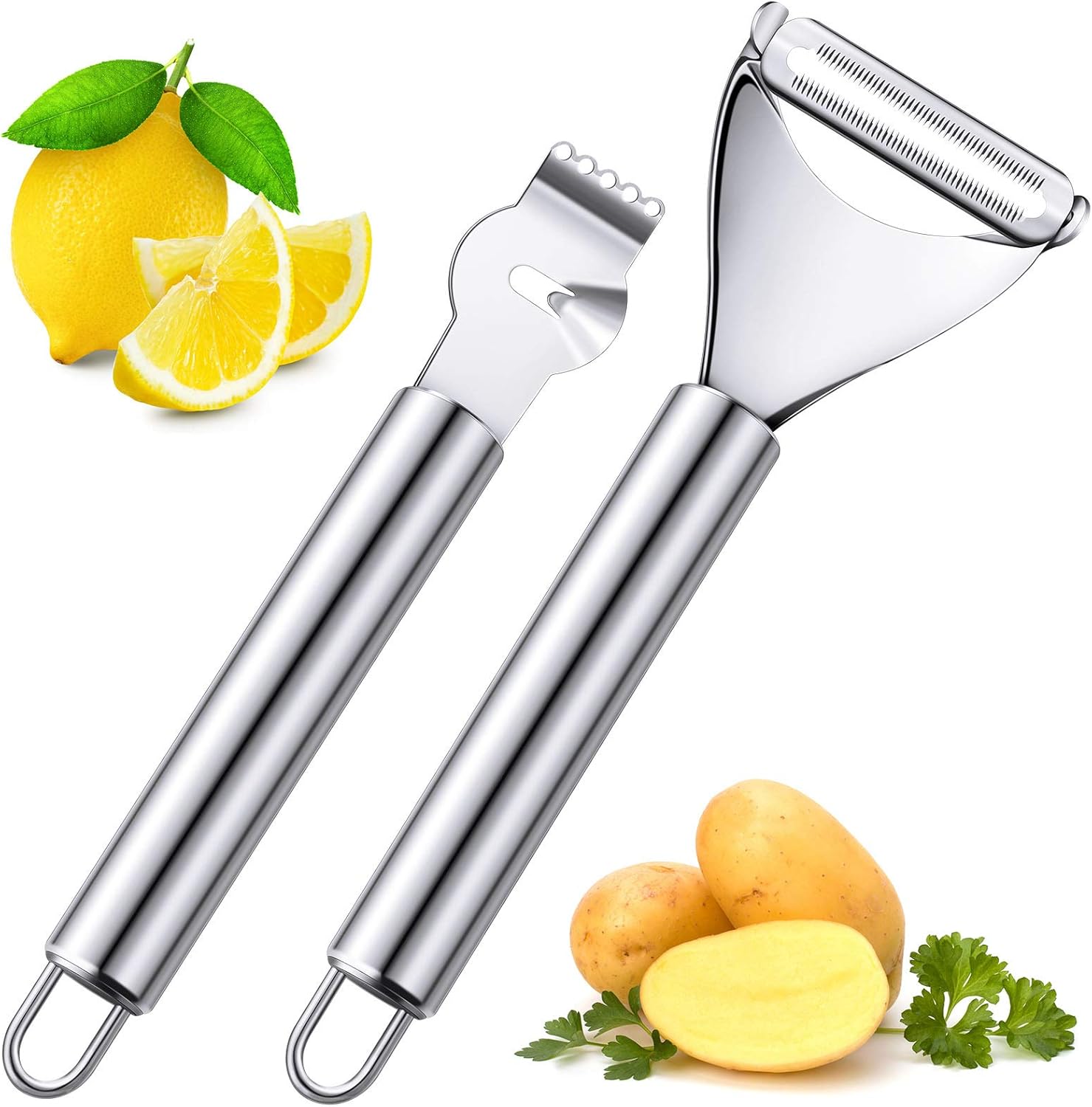 2 Pieces Stainless Steel Lemon - Peeler Channel Knife avaliação e preço