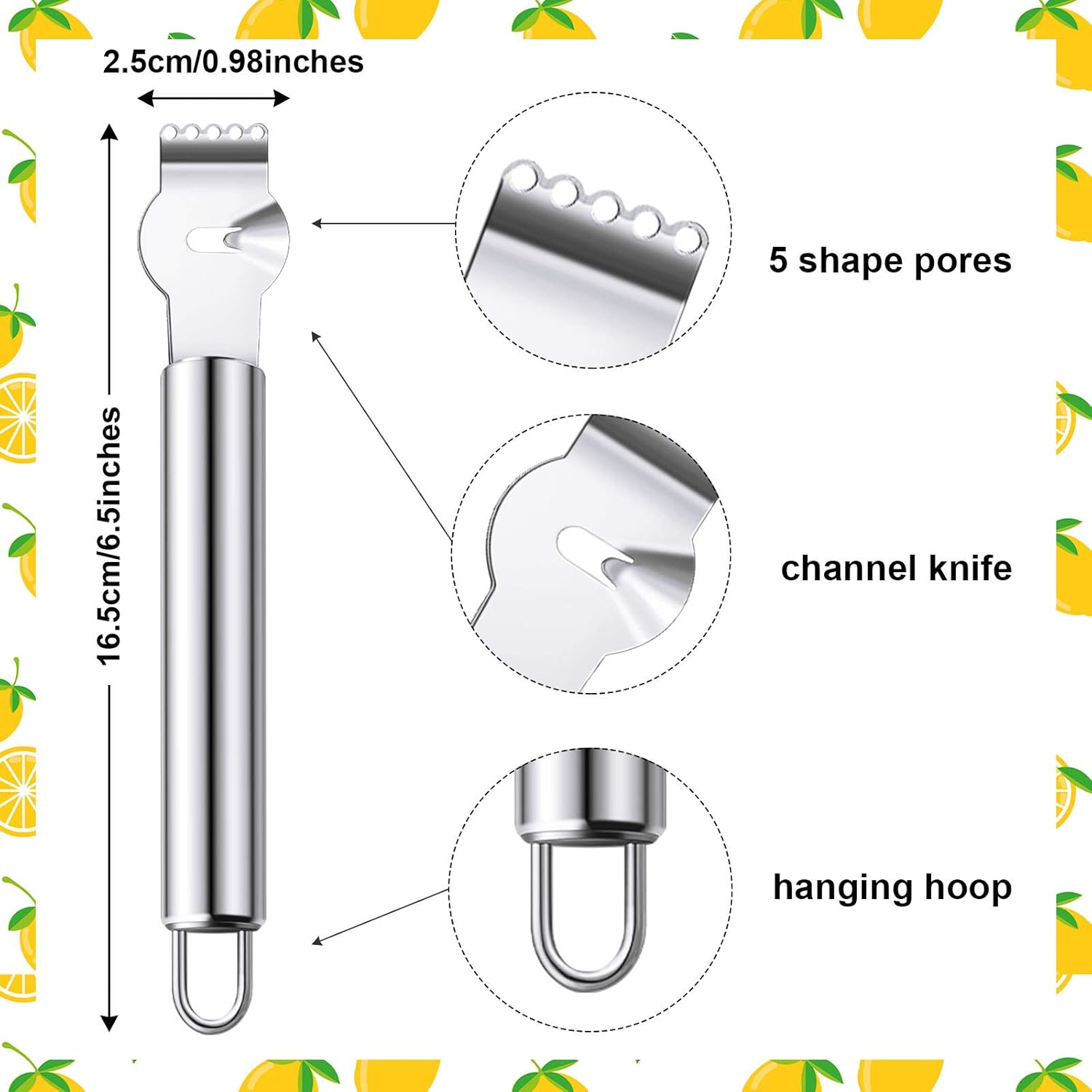 2 Pieces Stainless Steel Lemon - Peeler Channel Knife avaliação e preço