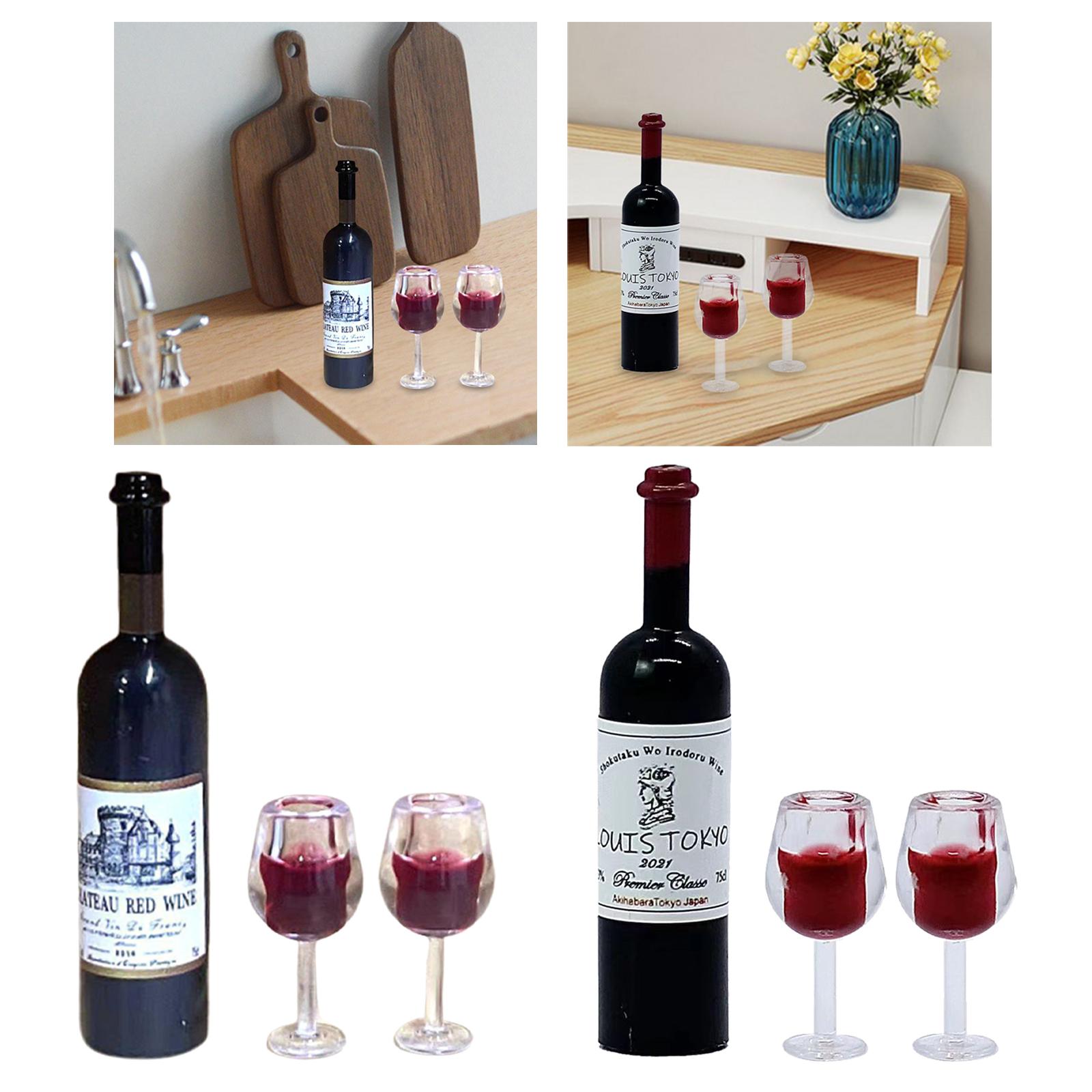 1/12 Scale Dollhouse Wine Bott - Home Bar Supplies avaliação e preço