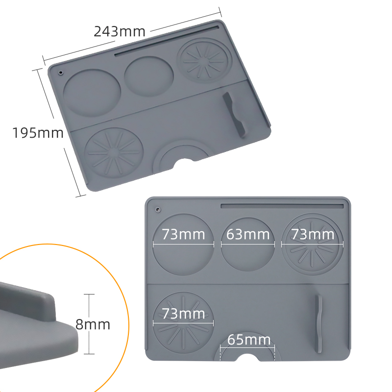 Coffee Tamper Mat Espresso Por - Bar Mat Rubber avaliação e preço