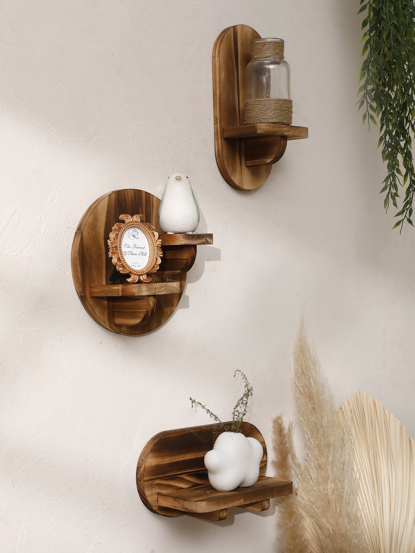 1/2-tier Wooden Shelves Oval C - Home Bar Shelf avaliação e preço