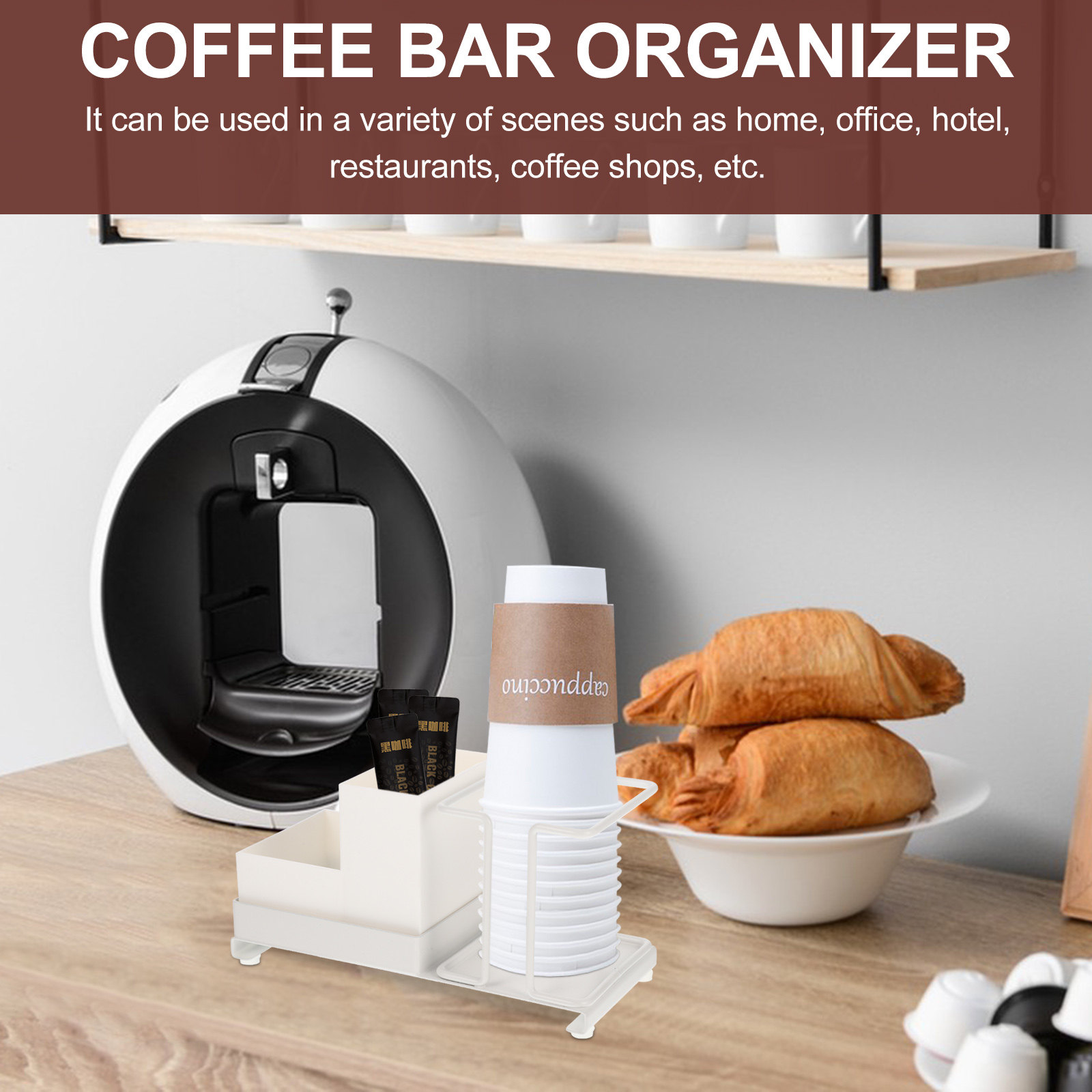 Coffee Bar Organizer Disposabl - Home Bar Supplies avaliação e preço