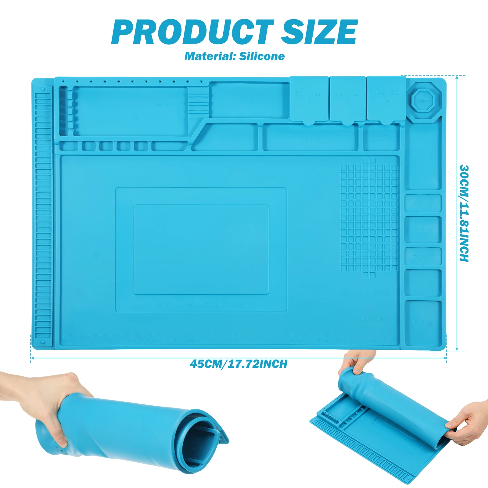 45x30cm Silicone Soldering Mat - Bar Mat Rubber avaliação e preço