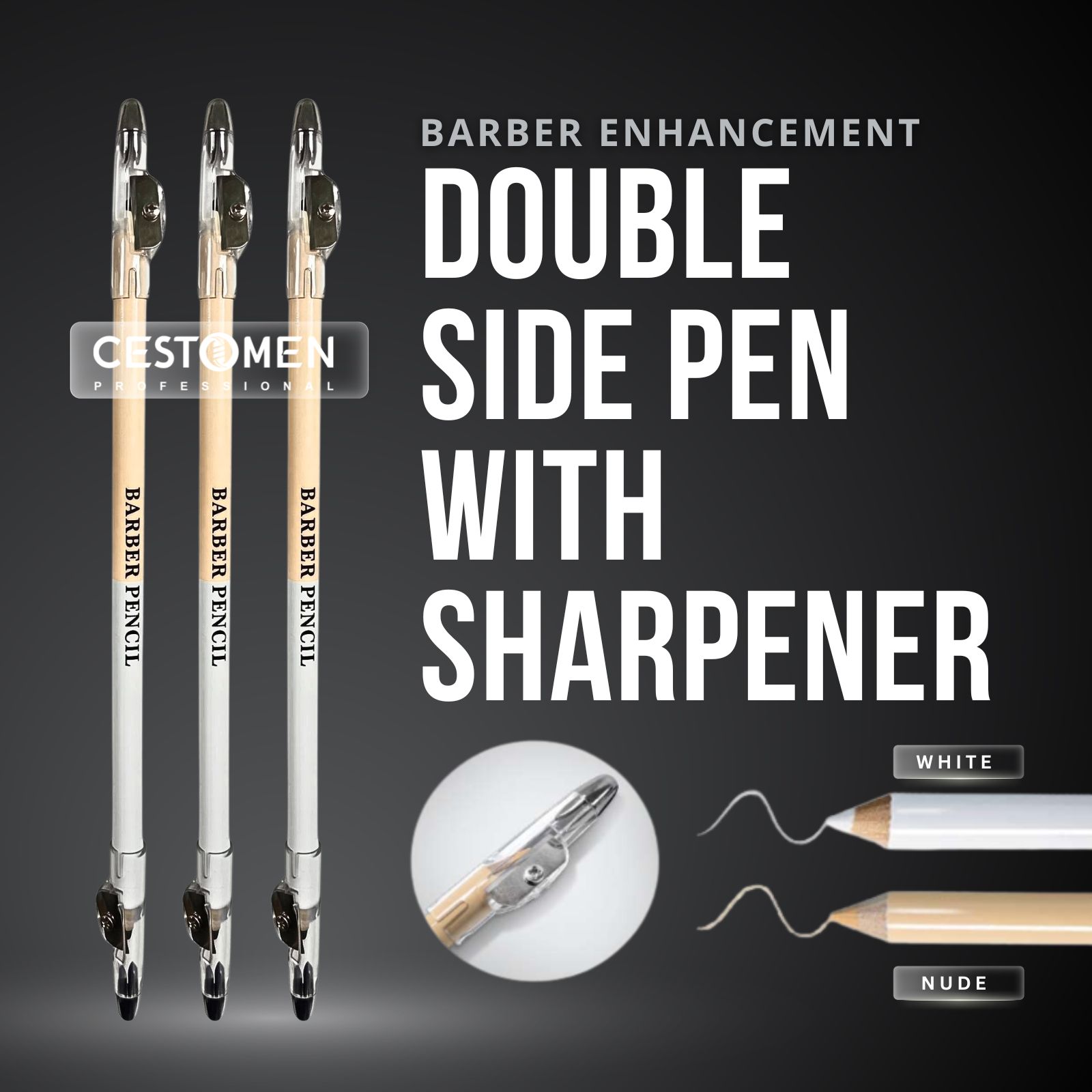 3Pcs Double-sided Barber Beard - Home Barber avaliação e preço
