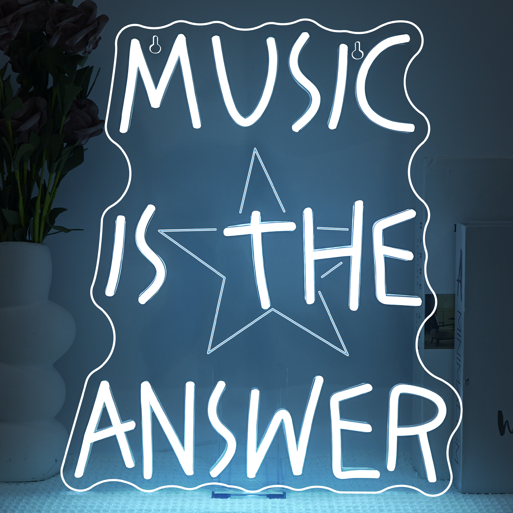 Music Is The Answer Neon Sign  - Home Bar Word avaliação e preço
