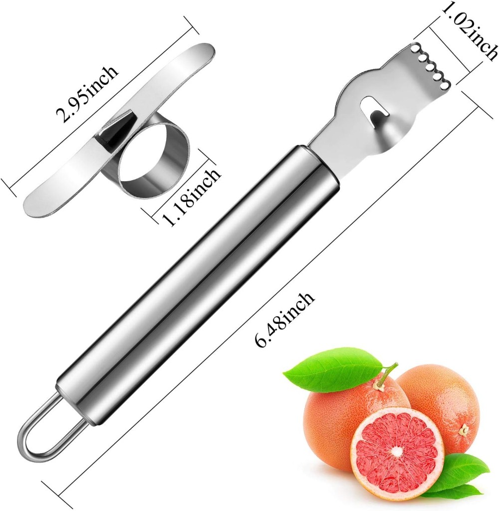 4 Pieces Lemon Zester with Cha - Peeler Channel Knife avaliação e preço