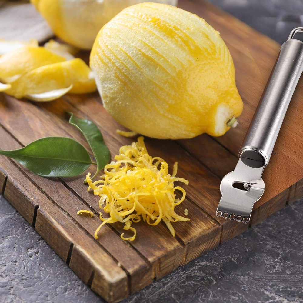 4 Pieces Lemon Zester with Cha - Peeler Channel Knife avaliação e preço