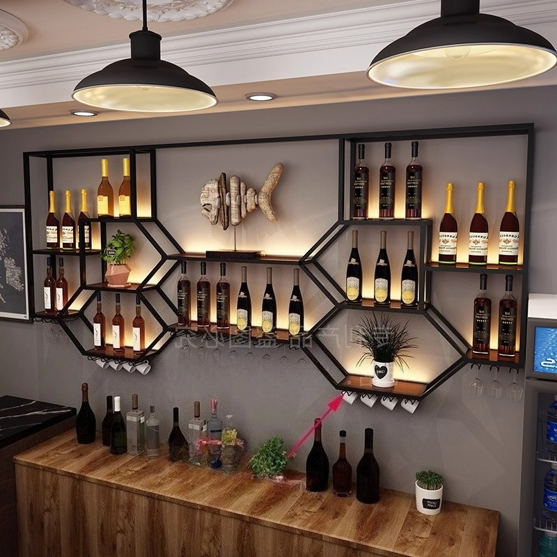 Metal Shelves Wine Cabinet Liv - Home Bar Shelf avaliação e preço