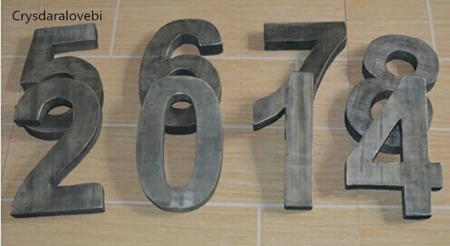 1-9 Number Retro Wood Personal - Home Bar Word avaliação e preço