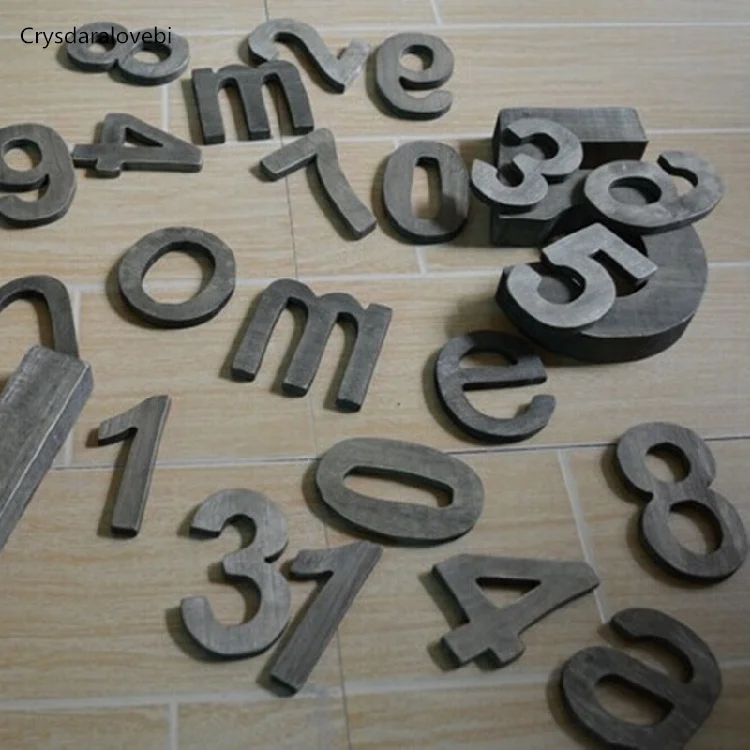 1-9 Number Retro Wood Personal - Home Bar Word avaliação e preço