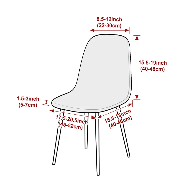 1PC Jacqaurd Shell Chair Cover - Home Bar Lounge avaliação e preço