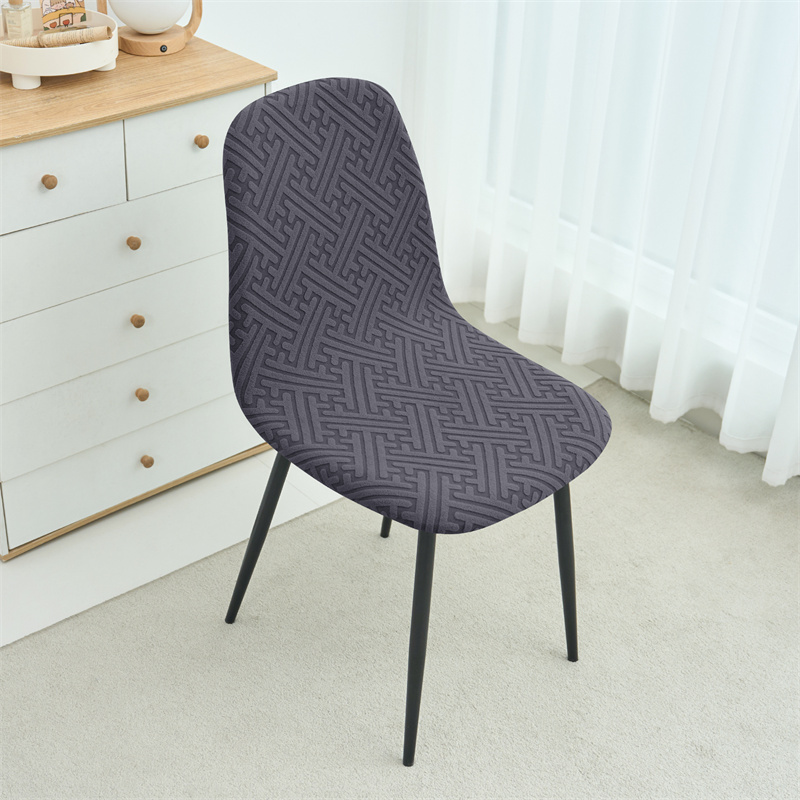 1PC Jacqaurd Shell Chair Cover - Home Bar Lounge avaliação e preço