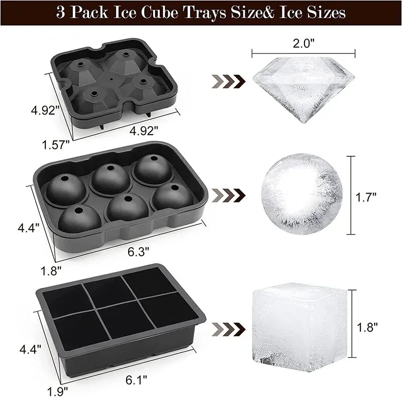 1pc Ice Cube Trays Silicone Ic - Ice Mold Sphere avaliação e preço