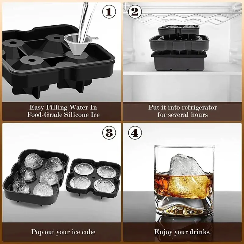 1pc Ice Cube Trays Silicone Ic - Ice Mold Sphere avaliação e preço