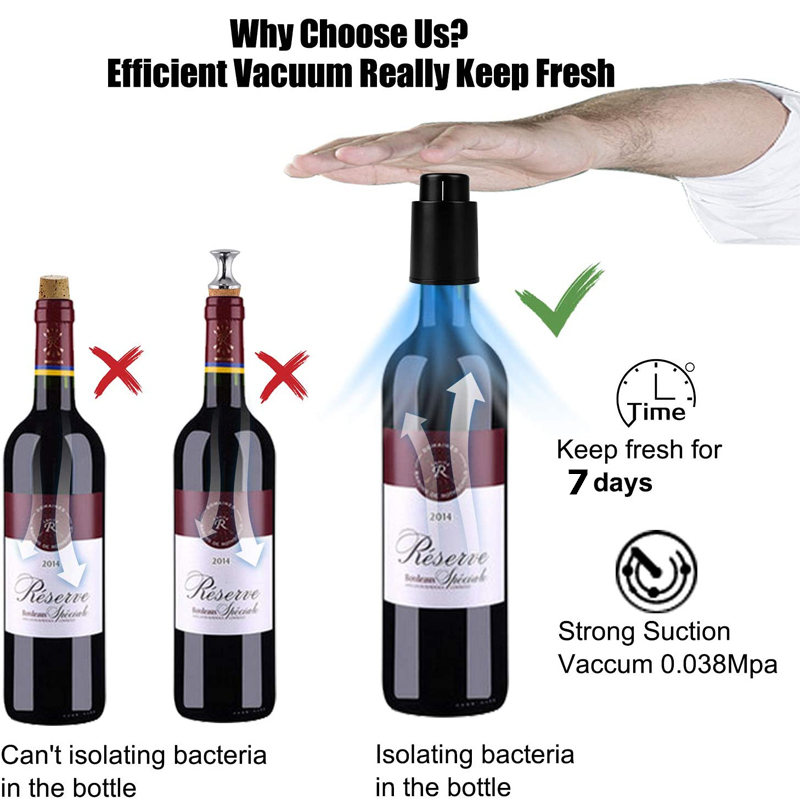 LMETJMA Wine Bottle Stoppers R - Wine Preservation Pump avaliação e preço