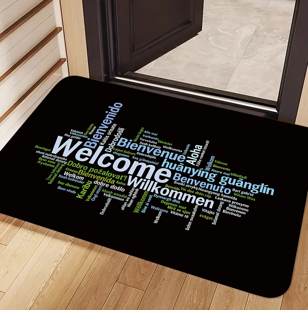 Welcome & Friends Theme Carpet - Home Bar Word avaliação e preço